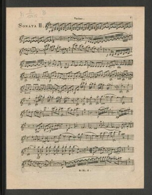 Sonata II. Violino.