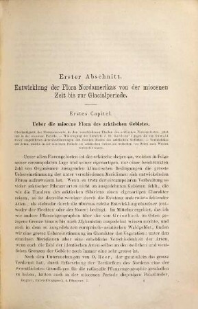 Versuch einer Entwicklungsgeschichte der Pflanzenwelt insbesondere der Florengebiete seit der Tertiärperiode, 1. Die extratropischen Gebiete der nördlichen Hemisphäre