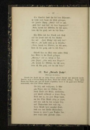 12. Aus "Reineke Fuchs".