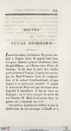 Oeuvre de Lucas Giordano