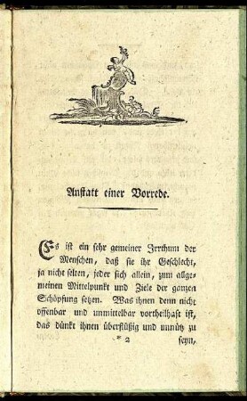 Anstatt einer Vorrede.