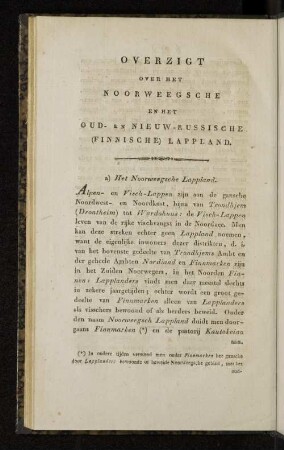 Overzigt Over Het Noorweegsche En Het Oud- En Nieuw-Russische (Finnische) Lappland