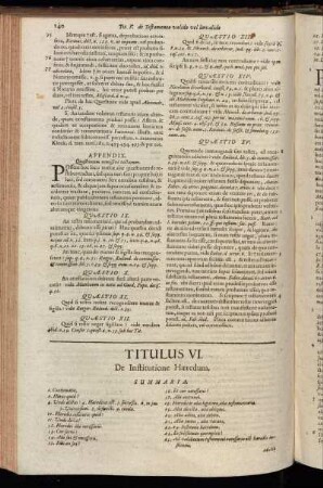 Titulus VI. De Institutione Hæredum.