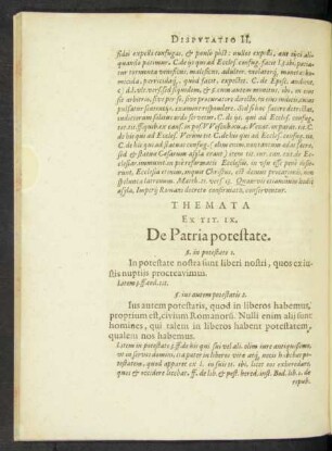 Themata Ex Tit. IX. De Patria potestate.