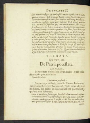 Themata Ex Tit. IX. De Patria potestate.