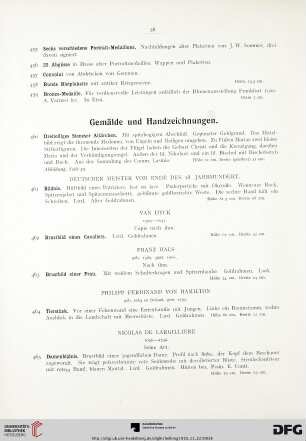 Gemälde und Handzeichnungen (Nr. 460-601)