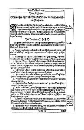 Das 38. Capitel. Von unser offentlichen Audientz/ und überreichten Præsenten.