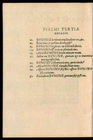 Psalmi Tertiae Decadis.