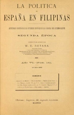 Núm. 141. 15 Julio 1896