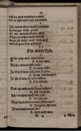 XI. Ein ander Lied