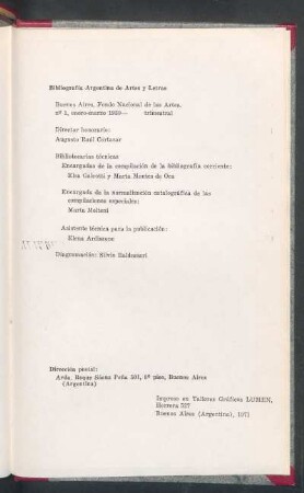 Bibliografía argentina de artes y letras