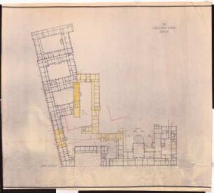Reichsluftfahrtministerium, Berlin (Vorgängerbauten): ehemaliges Kriegsministerium: Gesamtkomplex: Grundriss EG 1:250