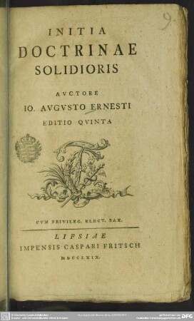 Initia Doctrinae Solidioris