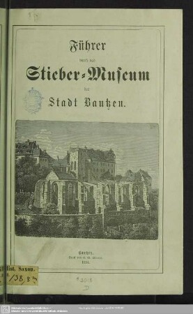 Führer durch das Stieber-Museum der Stadt Bautzen