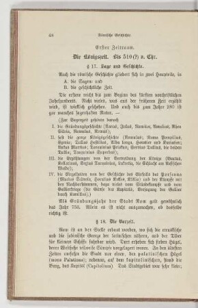 Erster Zeitraum. Die Königszeit. Bis 510 (?) v. Chr.