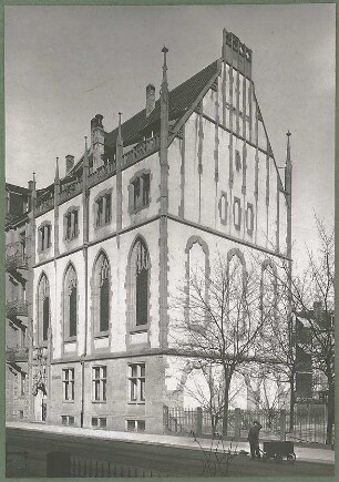 Billing, Hermann; Karlsruhe, Karlstr. 49 b; Saalbau für Methodistengemeinde - Giebelansicht