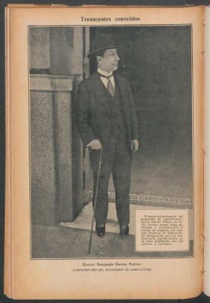 Doctor Benjamín García Torres, subsecretario del Ministerio de Agricultura - [Retrato] : Transeúntes conocidos
