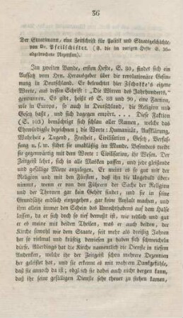 36-50 "Der Staatsmann. Eine Zeitschrift für Politik und Staatsgeschichte" von Pfeilschifter
