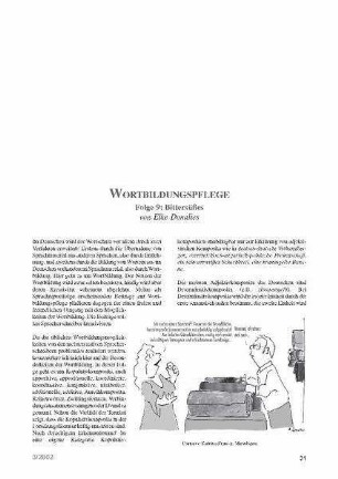 Wortbildungspflege : Folge 9: Bittersüßes
