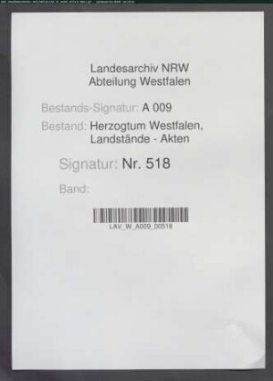 Landtagsproposition (Abschrift)