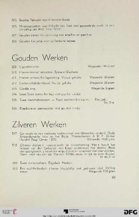 Gouden werken (Nr. 509-516)