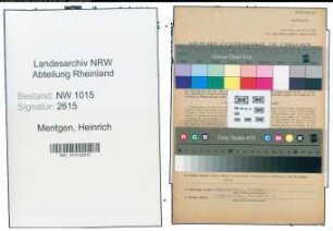 Entnazifizierung Heinrich Mentgen , geb. 22.10.1904 (Bankprokurist)