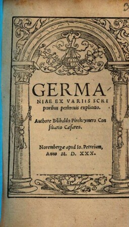 Germaniae Ex Variis Scriptoribus perbreuis explicatio