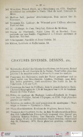 Gravures Diverses, Dessins, etc (Nr. 591 - 629)