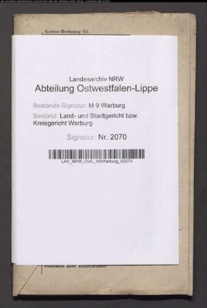 Erblasser: Götte, Louise, geb. Jäger: