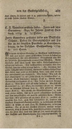 Geistliche Lieder. Slg.2.