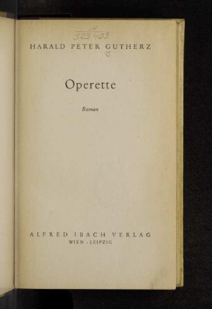 Operette : Roman