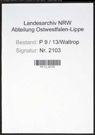 Heiratsregister Standesamt Waltrop