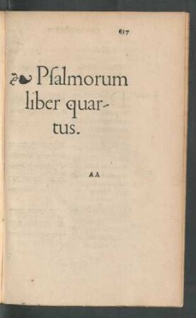 Psalmorum liber quartus.