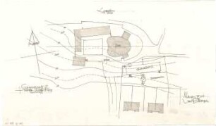 Gsaenger, Gustav; Wolfsburg; Ev. Kreuz Kirche, Gemeindehaus II - Entwurf Gemeindehaus 2 (Lageplan)