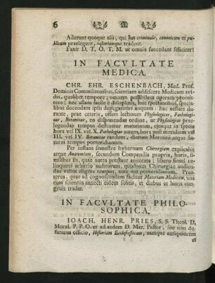 In Facultate Medica.