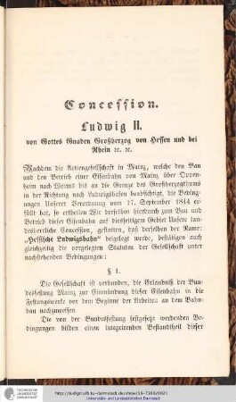 Concession Ludwig II