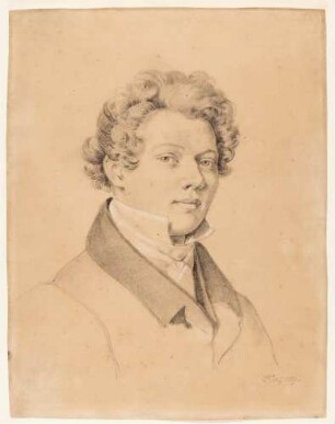 Brustbild Karl Fries, nach rechts blickend