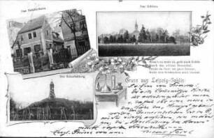 Gruss aus Leipzig-Gohlis: das Schillerhaus, das Schloss, der Scherbelberg
