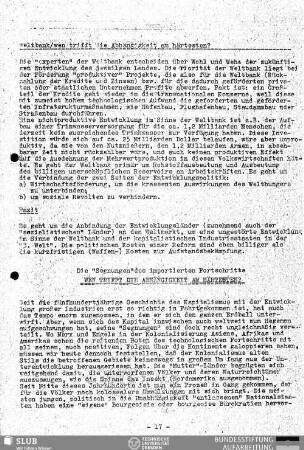 Wen trifft die Abhängigkeit am härtesten? : die "Segnungen" des importieren Fortschritts