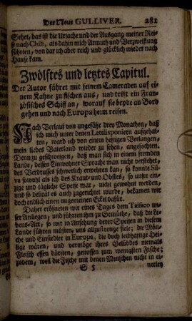 Zwölftes und letztes Capitul.