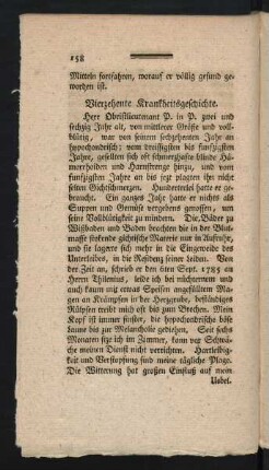 Vierzehnte Krankheitsgeschichte