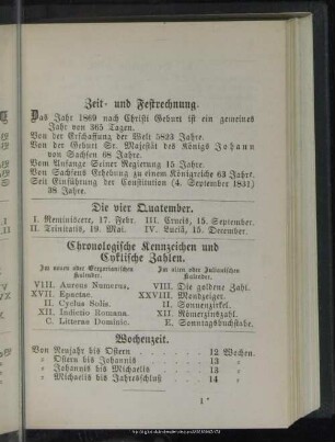 Zeit- und Festrechnung