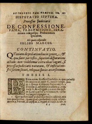 Disputatio Septima.