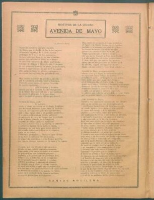 Avenida de Mayo : Motivos de la ciudad