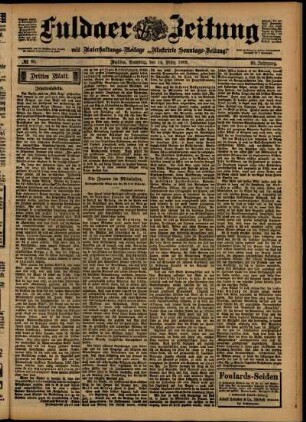 Dritte Ausgabe vom Samstag, den 14. März 1903.