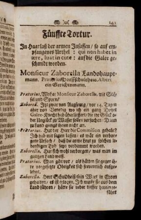 141-147, Fuenffte Tortur