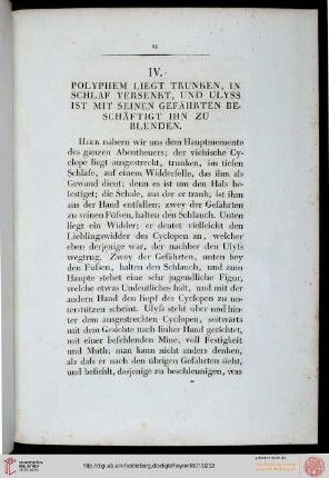 IV. Polyphem liegt trunken, in Schlaf versenkt [...]