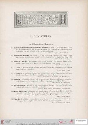 D. Miniaturen (Nr. 338 - 457)