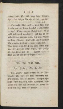 Dritter Auftritt. Der Prinz. Marinelli.