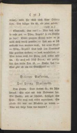 Dritter Auftritt. Der Prinz. Marinelli.